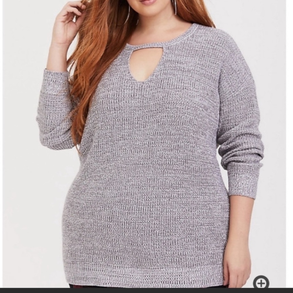 🐼 Torrid Heather Grey sweater. Size 3.